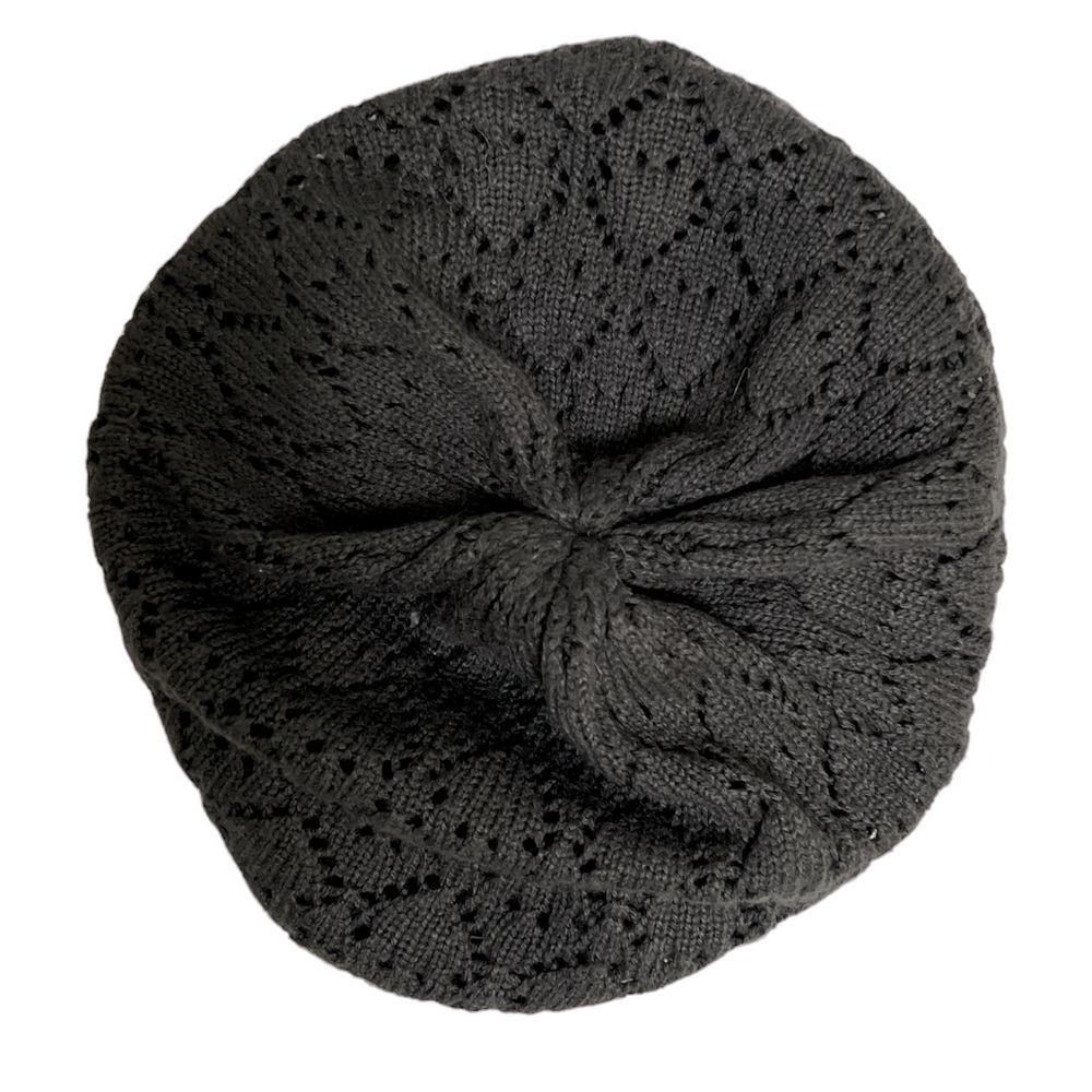 Grey knit slouchy hat
